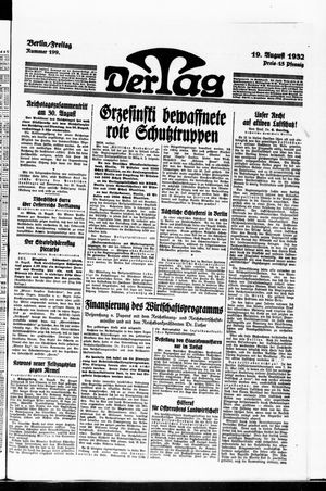 Der Tag vom 19.08.1932