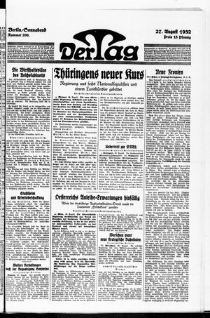 Der Tag vom 27.08.1932