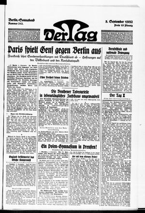 Der Tag on Sep 3, 1932