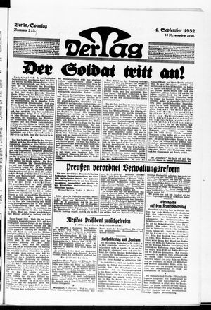 Der Tag vom 04.09.1932