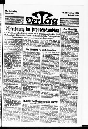 Der Tag on Sep 23, 1932