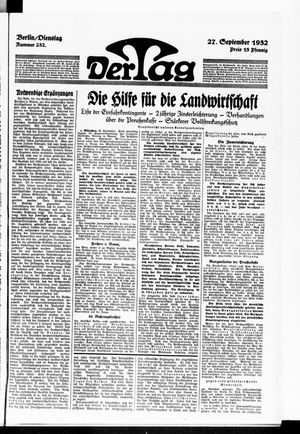 Der Tag vom 27.09.1932