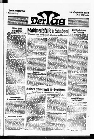 Der Tag vom 29.09.1932