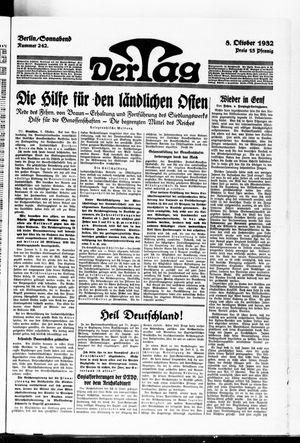 Der Tag on Oct 8, 1932