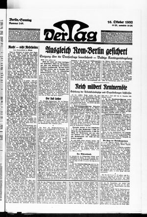 Der Tag on Oct 16, 1932