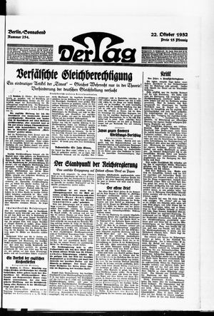 Der Tag on Oct 22, 1932