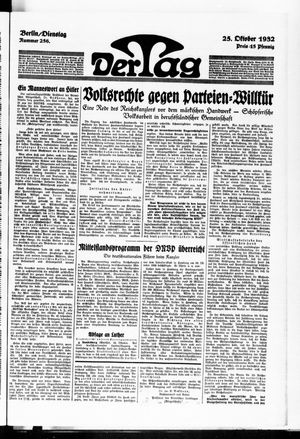 Der Tag on Oct 25, 1932