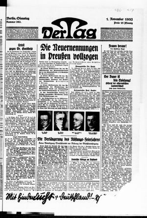 Der Tag on Nov 1, 1932