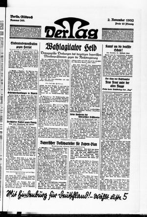 Der Tag vom 02.11.1932