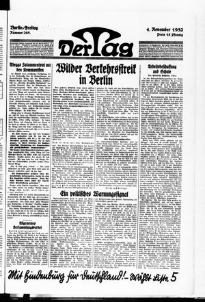 Der Tag on Nov 4, 1932