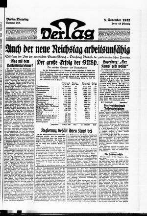Der Tag vom 08.11.1932