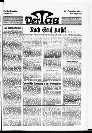 Der Tag on Dec 13, 1932