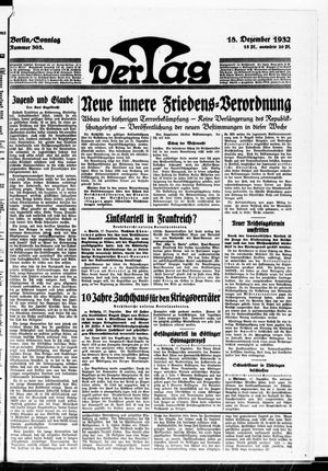 Der Tag vom 18.12.1932