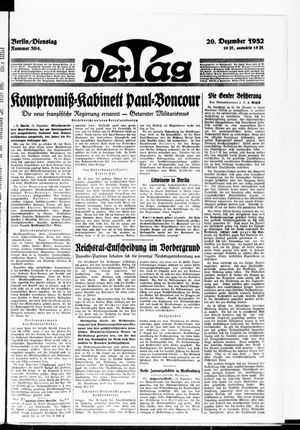 Der Tag vom 20.12.1932