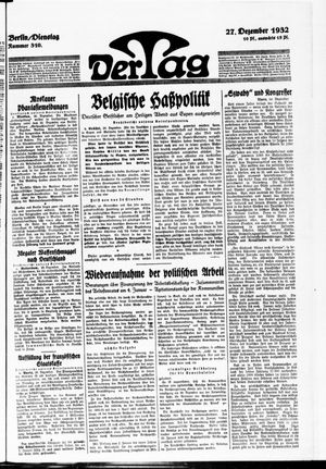Der Tag vom 27.12.1932