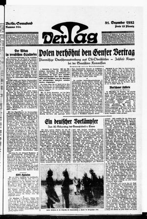 Der Tag vom 31.12.1932