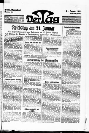 Der Tag vom 21.01.1933