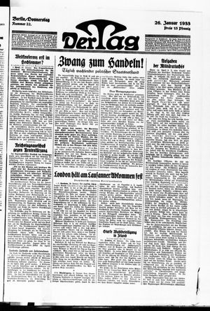 Der Tag vom 26.01.1933