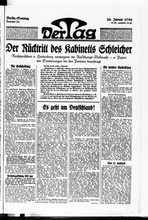 Der Tag vom 29.01.1933