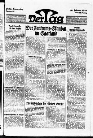 Der Tag vom 16.02.1933