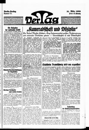 Der Tag vom 31.03.1933