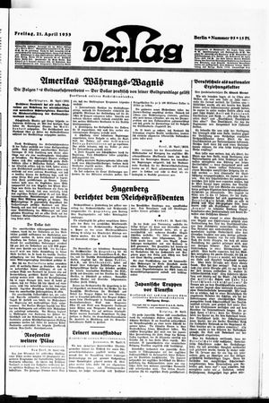 Der Tag vom 21.04.1933