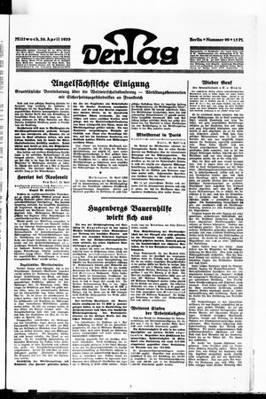 Der Tag on Apr 26, 1933