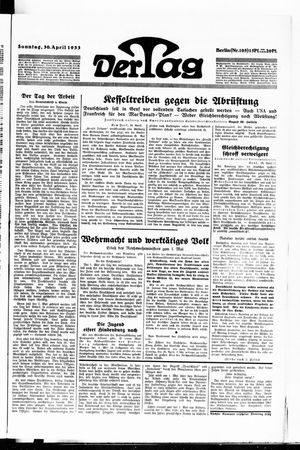 Der Tag vom 30.04.1933