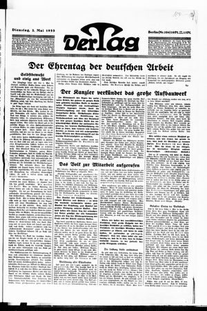 Der Tag on May 2, 1933