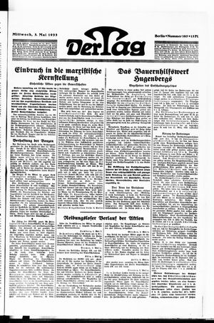 Der Tag on May 3, 1933