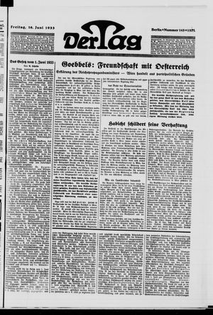 Der Tag on Jun 16, 1933