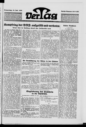 Der Tag vom 22.06.1933