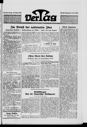 Der Tag vom 29.06.1933