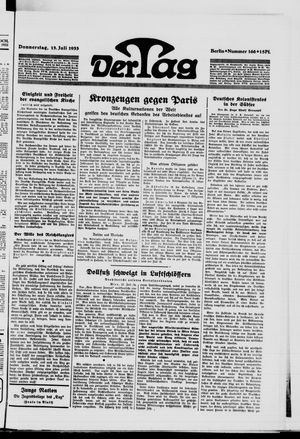 Der Tag vom 13.07.1933