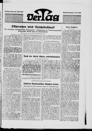 Der Tag vom 20.07.1933