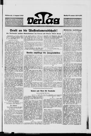 Der Tag on Aug 2, 1933