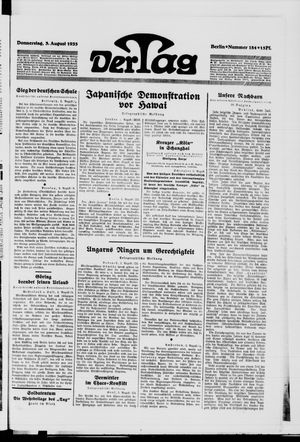 Der Tag vom 03.08.1933