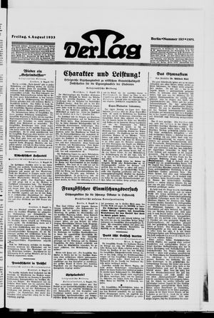 Der Tag on Aug 4, 1933