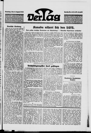 Der Tag vom 06.08.1933