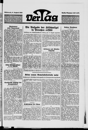 Der Tag on Aug 9, 1933