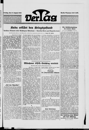 Der Tag vom 11.08.1933
