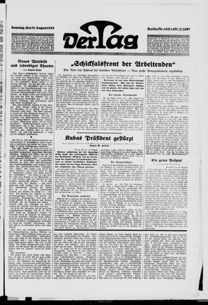 Der Tag vom 13.08.1933