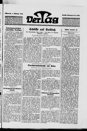 Der Tag vom 04.10.1933