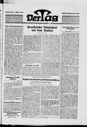 Der Tag vom 05.10.1933