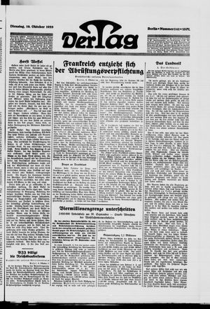 Der Tag vom 10.10.1933