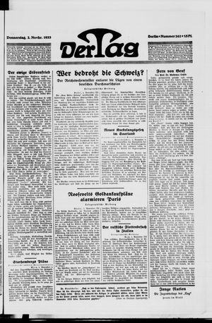 Der Tag vom 02.11.1933