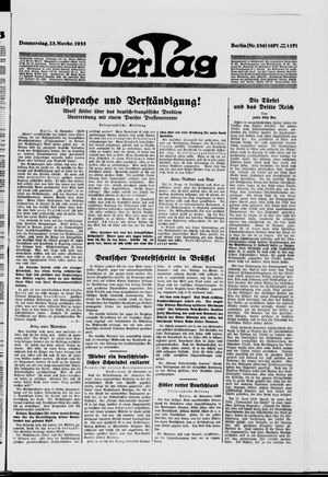 Der Tag vom 23.11.1933