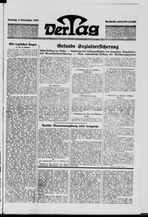 Der Tag vom 03.12.1933