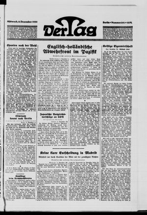 Der Tag vom 06.12.1933