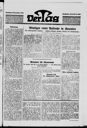Der Tag vom 10.12.1933